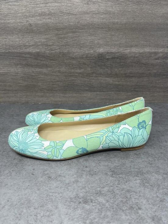 Ann Taylor Shoes - Ann Taylor LOFT Ballet Flats Womens Size 5.5 Green Floral Slip On Shoes